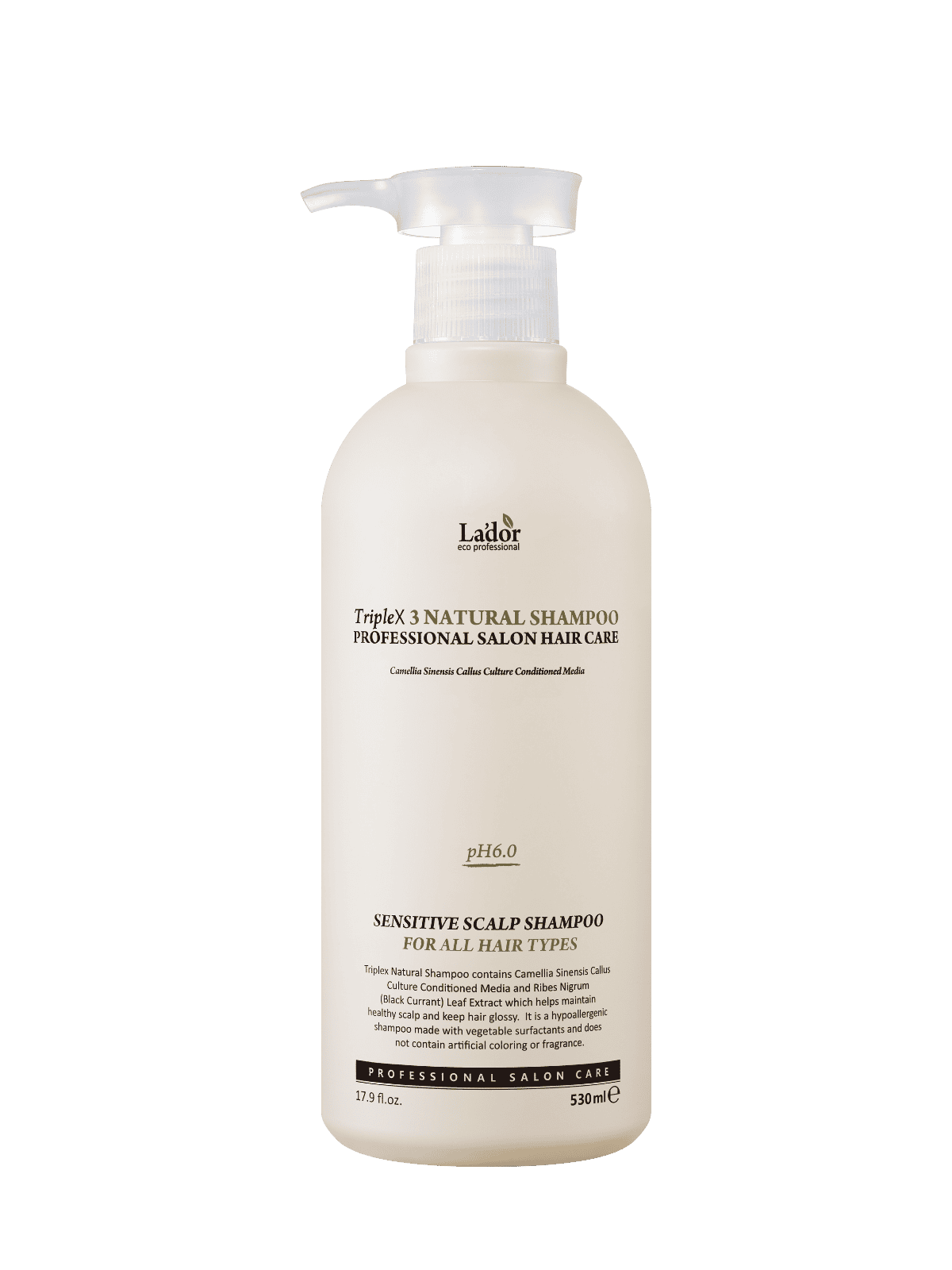 LADOR TripleX3 Natural Shampoo 530ml LADOR TripleX3 Natural Shampoo 530ml