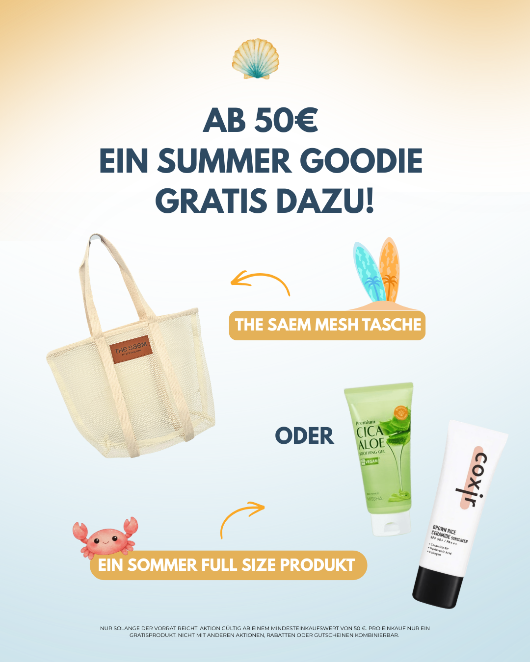 Summer Goodie Aktion – Ab 50€ gratis Geschenk sichern