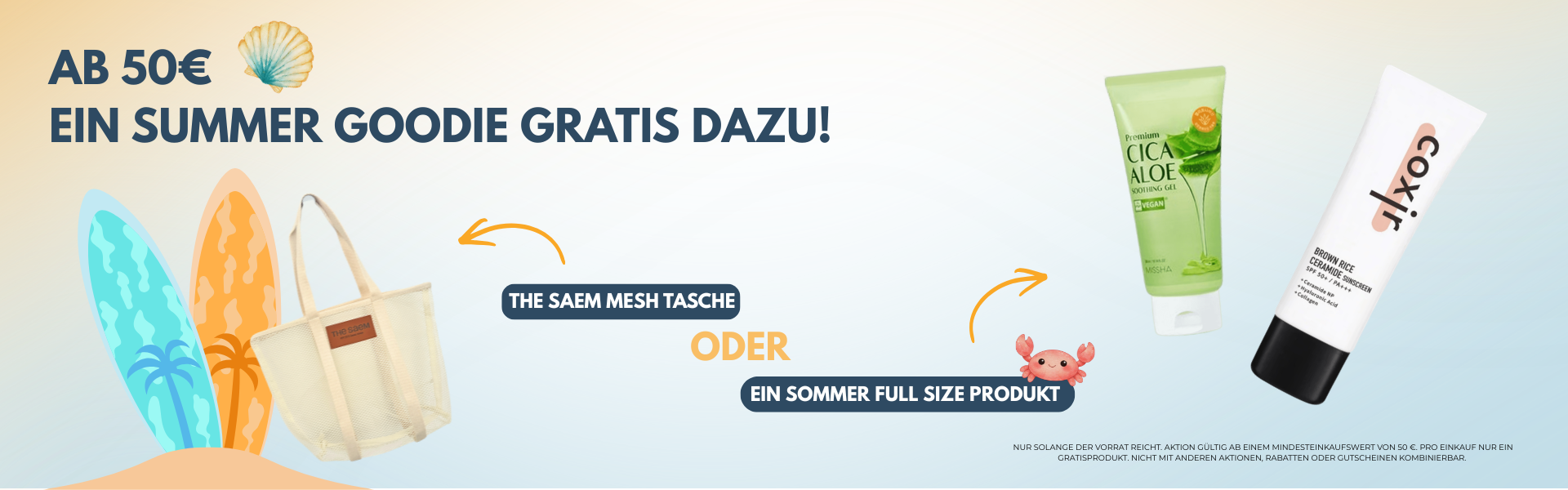 Summer Goodie Aktion – Ab 50€ gratis Geschenk sichern