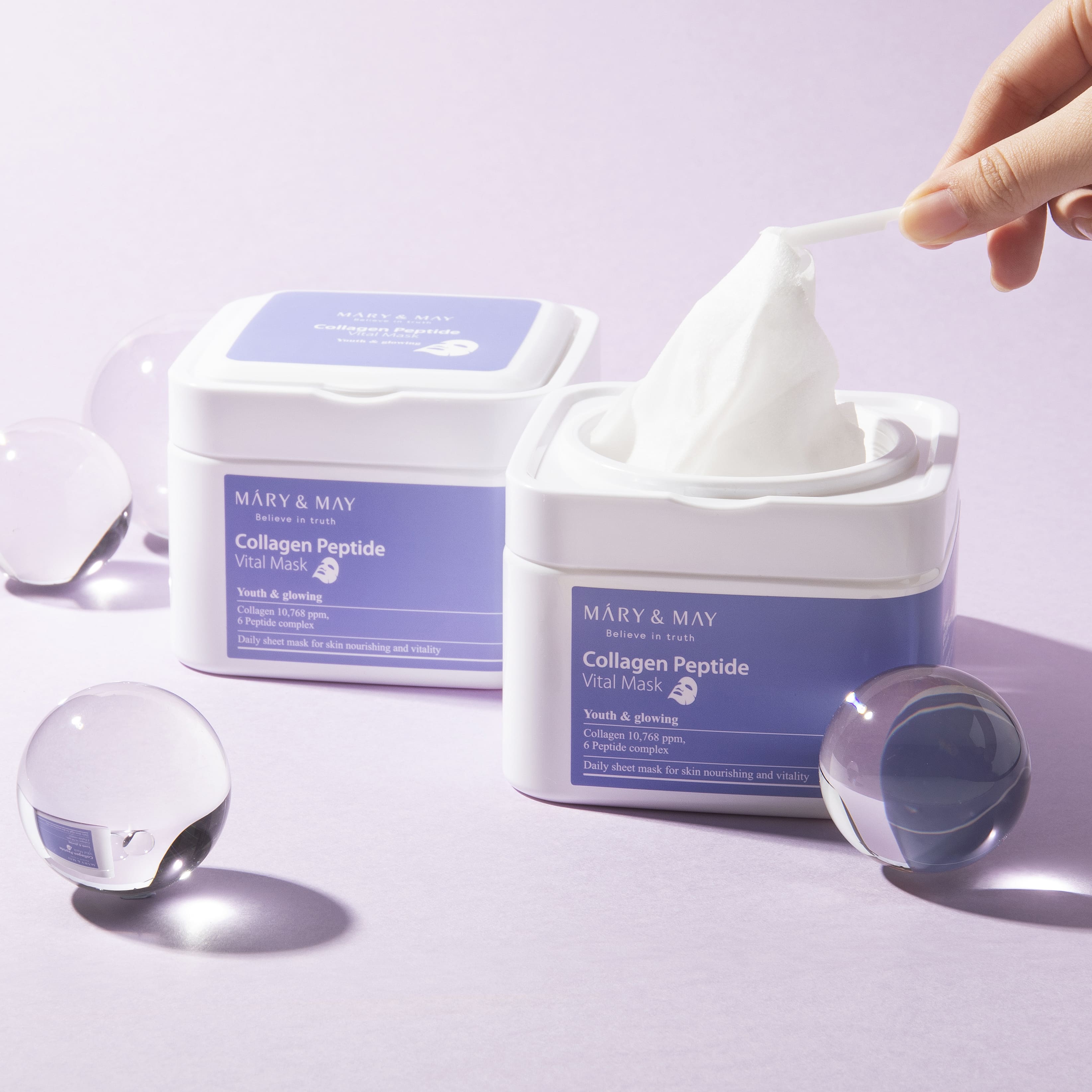 MARY&MAY Collagen Peptide Vital Mask 30pc