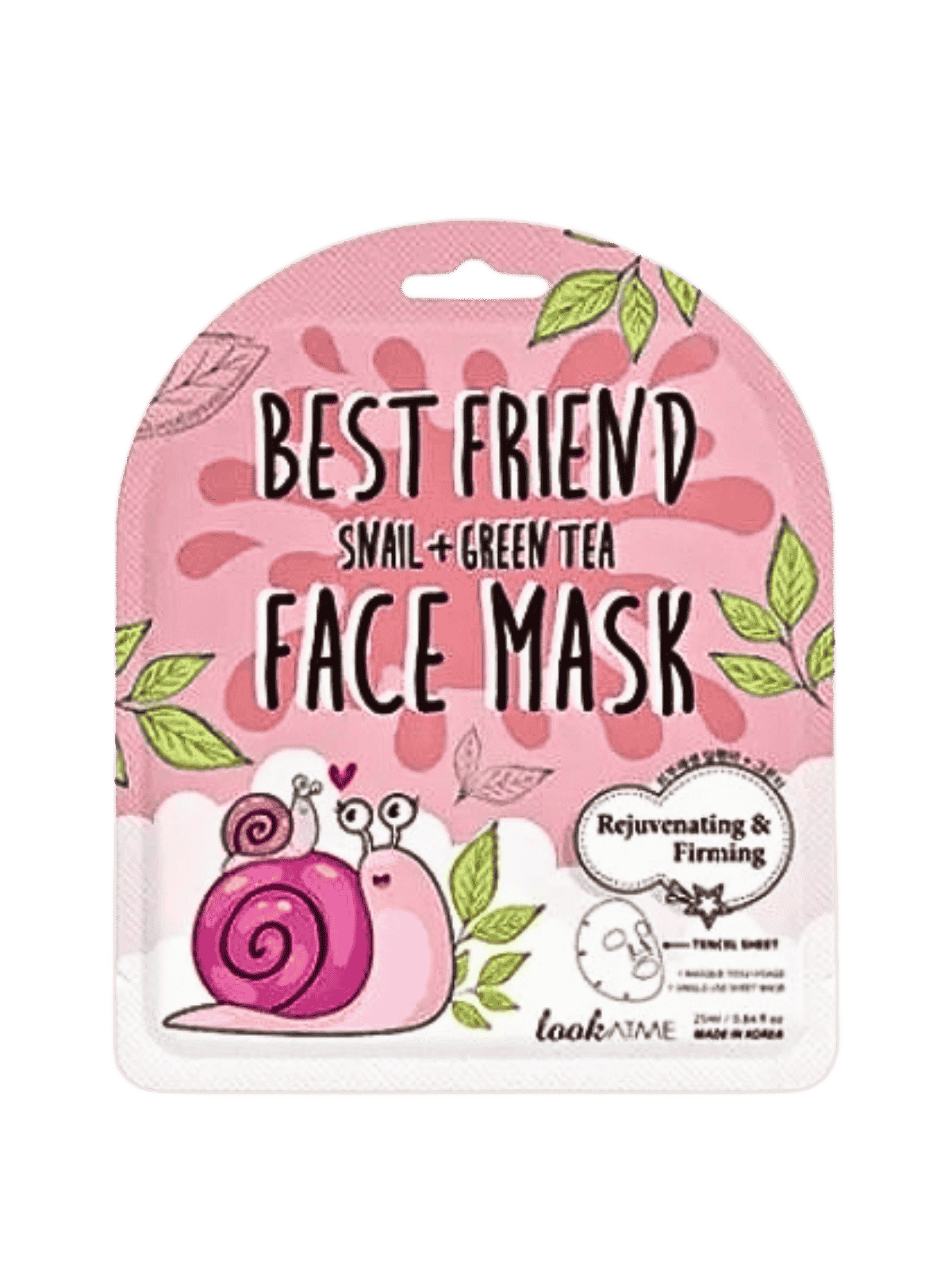 LOOK AT ME Best Friend (Snail + Green Tea) Tencel Face mask