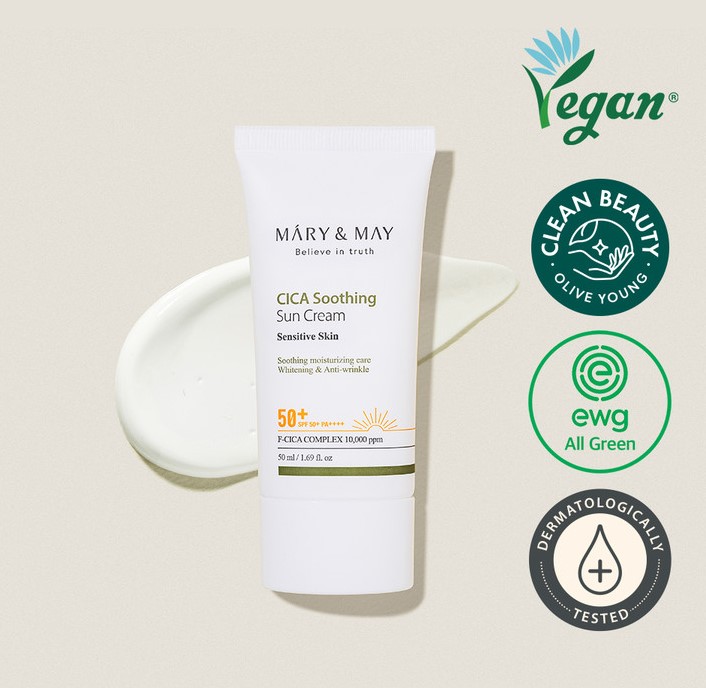 MARY&MAY CICA Soothing Sun Cream SPF50+ PA++++ 50ml