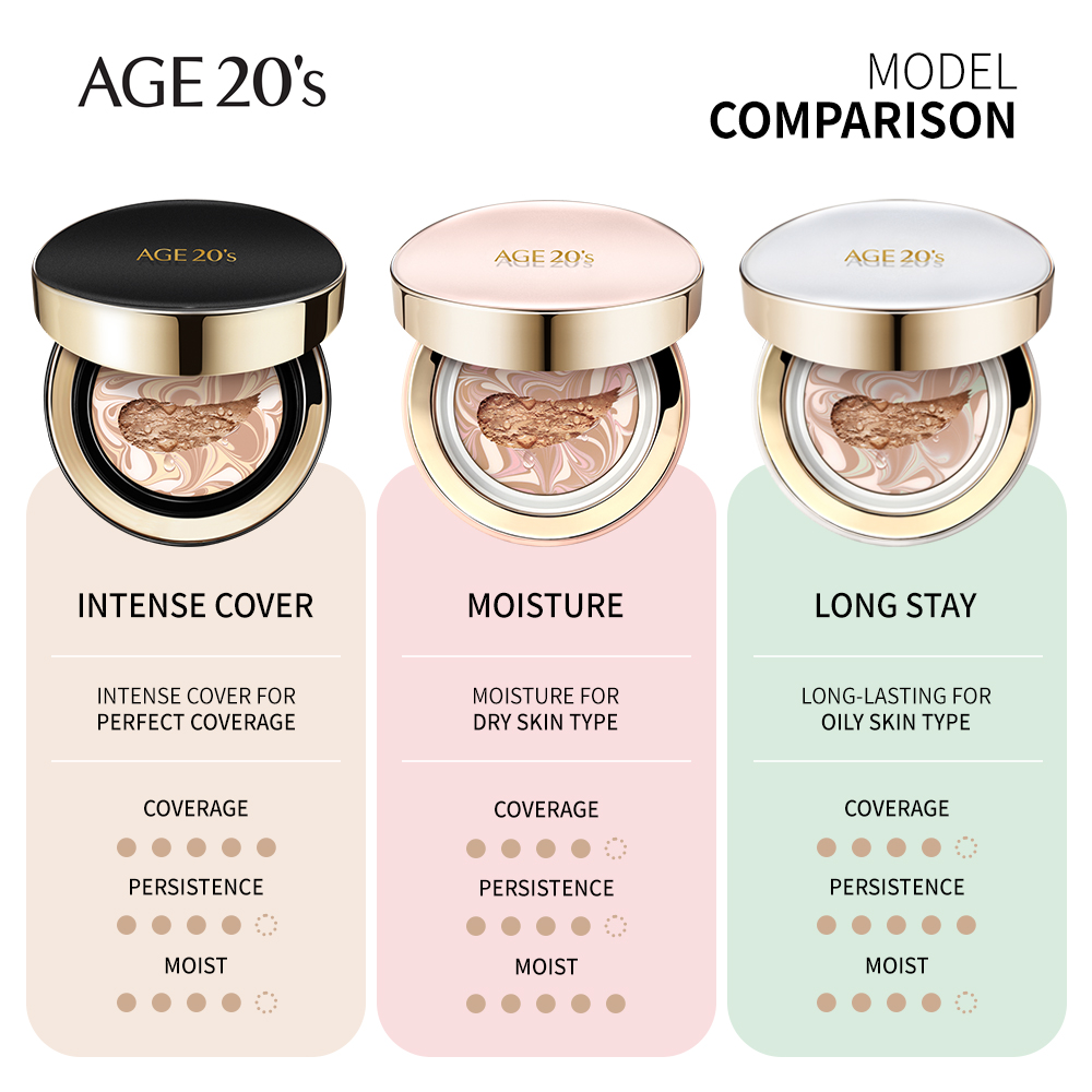 AGE20s Signature Essence Cover Pact Intense Cover plus Refill - #21 - Light Beige