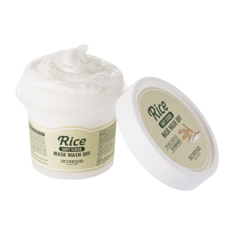 Eine Gesichtsmaske der Marke Skinfood in der Version Rice