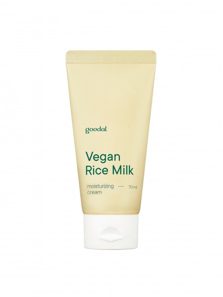 Eine vegane Creme der Marke Goodal mit Reismilch