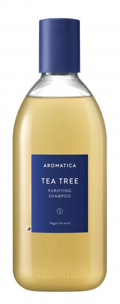 Ein Teebaum Shampoo der Marke Aromatica