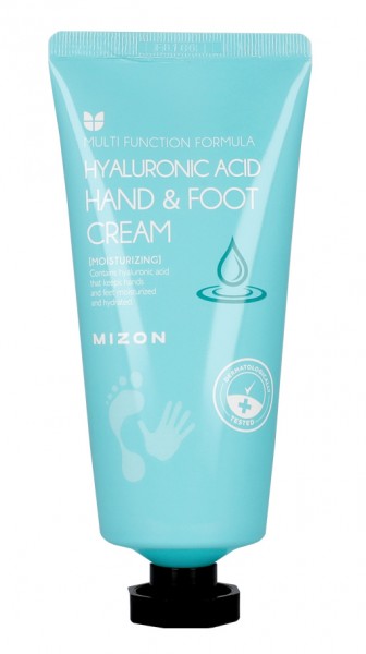 Eine Hand- und Fußcreme der Marke Mizon mit Hyaluronsäure
